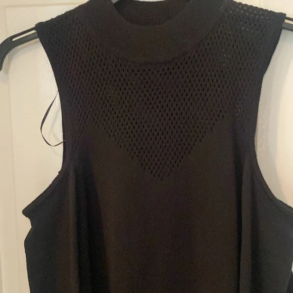 NWT Nicki Minaj Black Cold Shoulder long Midi/ Maxi Dress - Picture 2 of 7